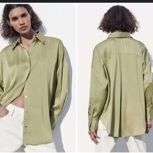 STRIPED SATIN SHIRT